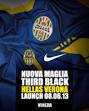 Hellas Verona, presentata la Third Black Nike